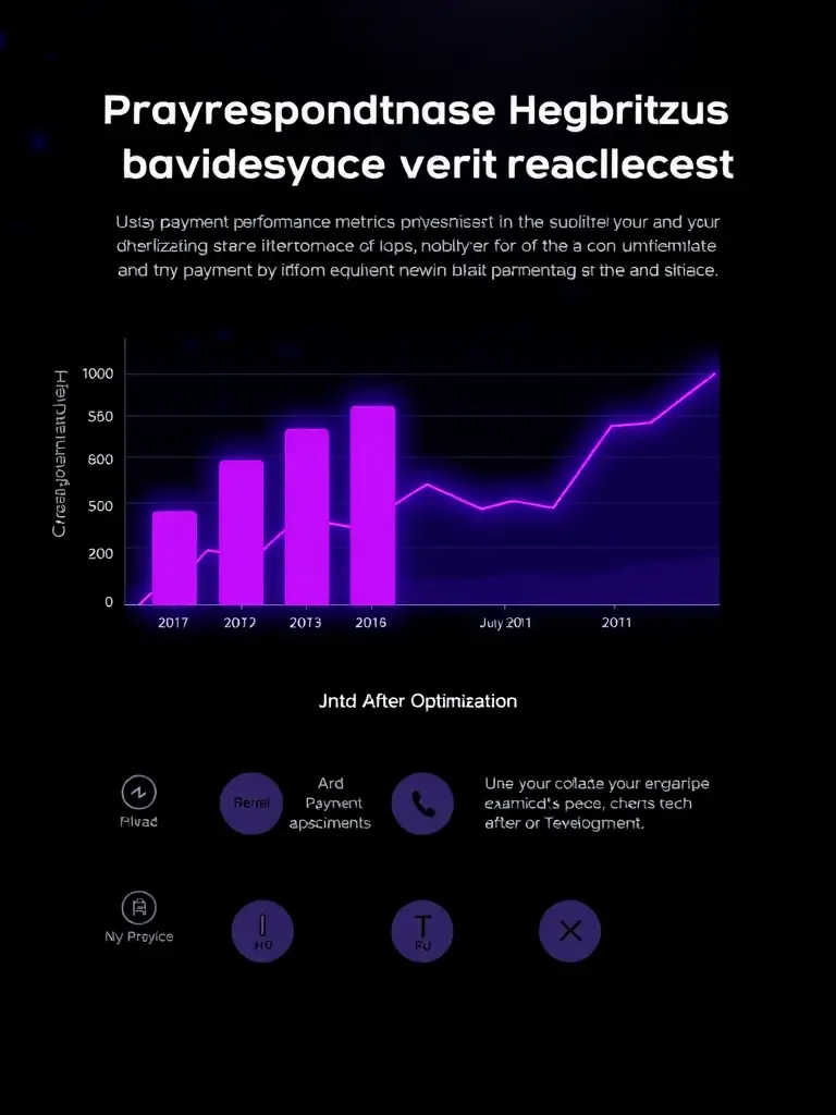 A chart showing the before-and-after effects of payment optimization, with clear metrics and improvements.