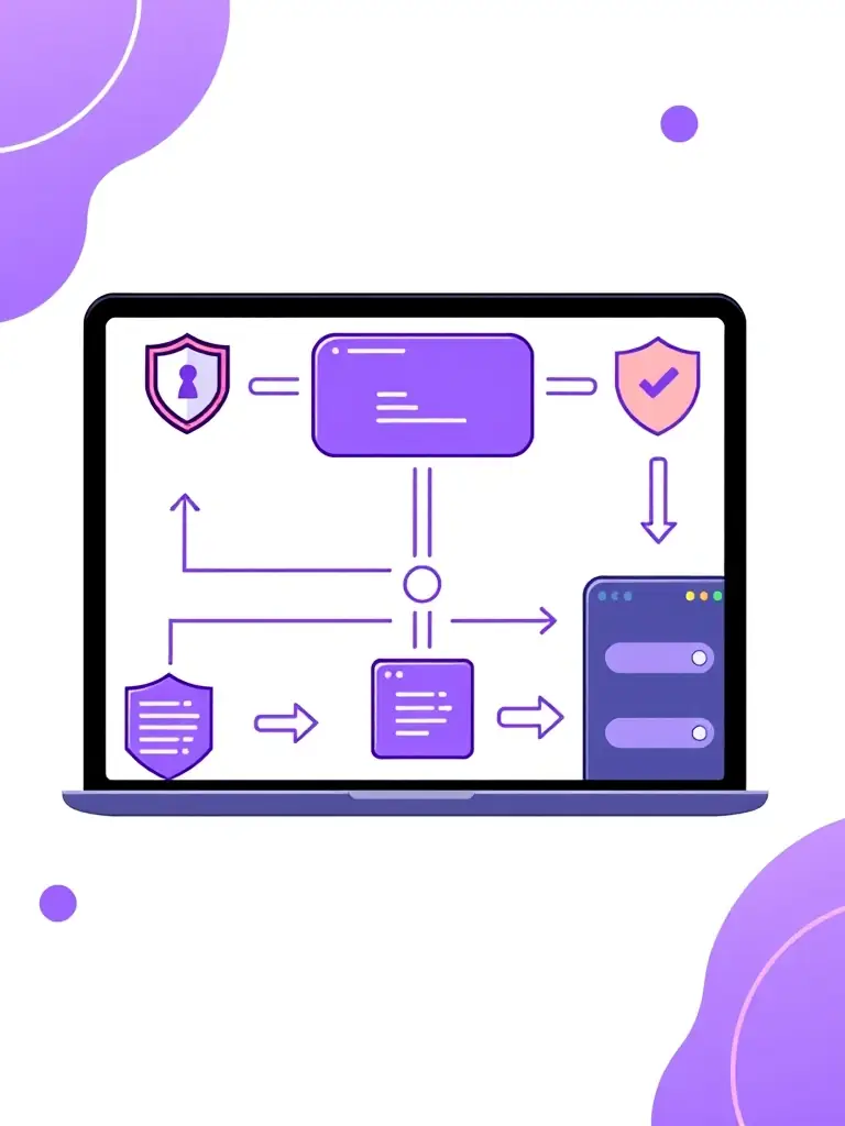 A graphic illustrating the steps involved in implementing a payment system, highlighting security and scalability.