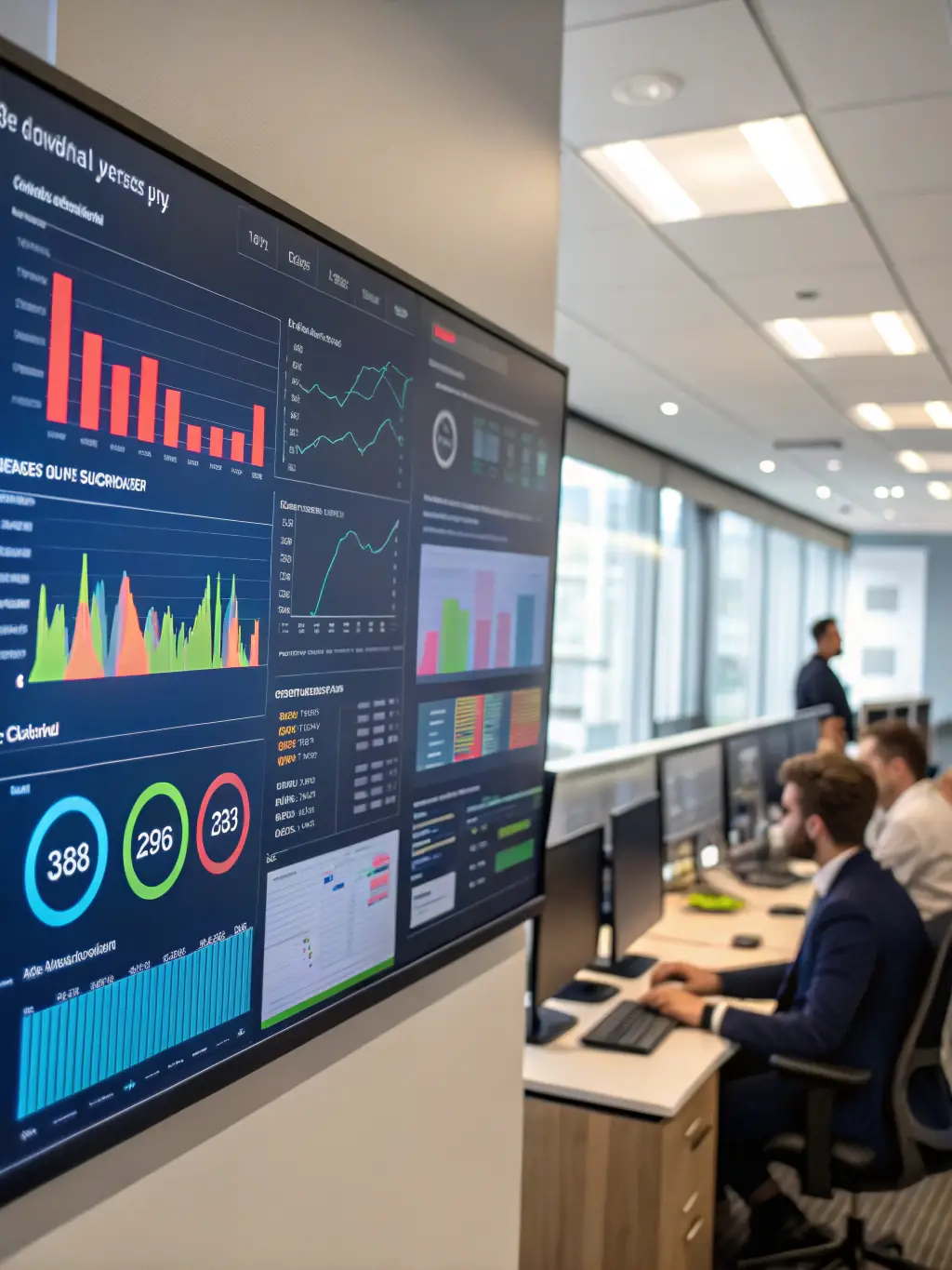 A dashboard displaying analytics and performance metrics of payment processes, highlighting data-driven optimization.